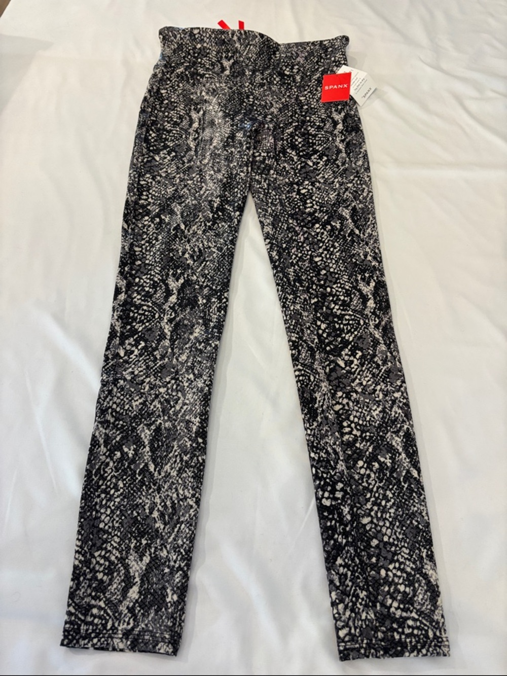 NWT SPANX Faux Leather shine Snake-Print High-Waist Leggings